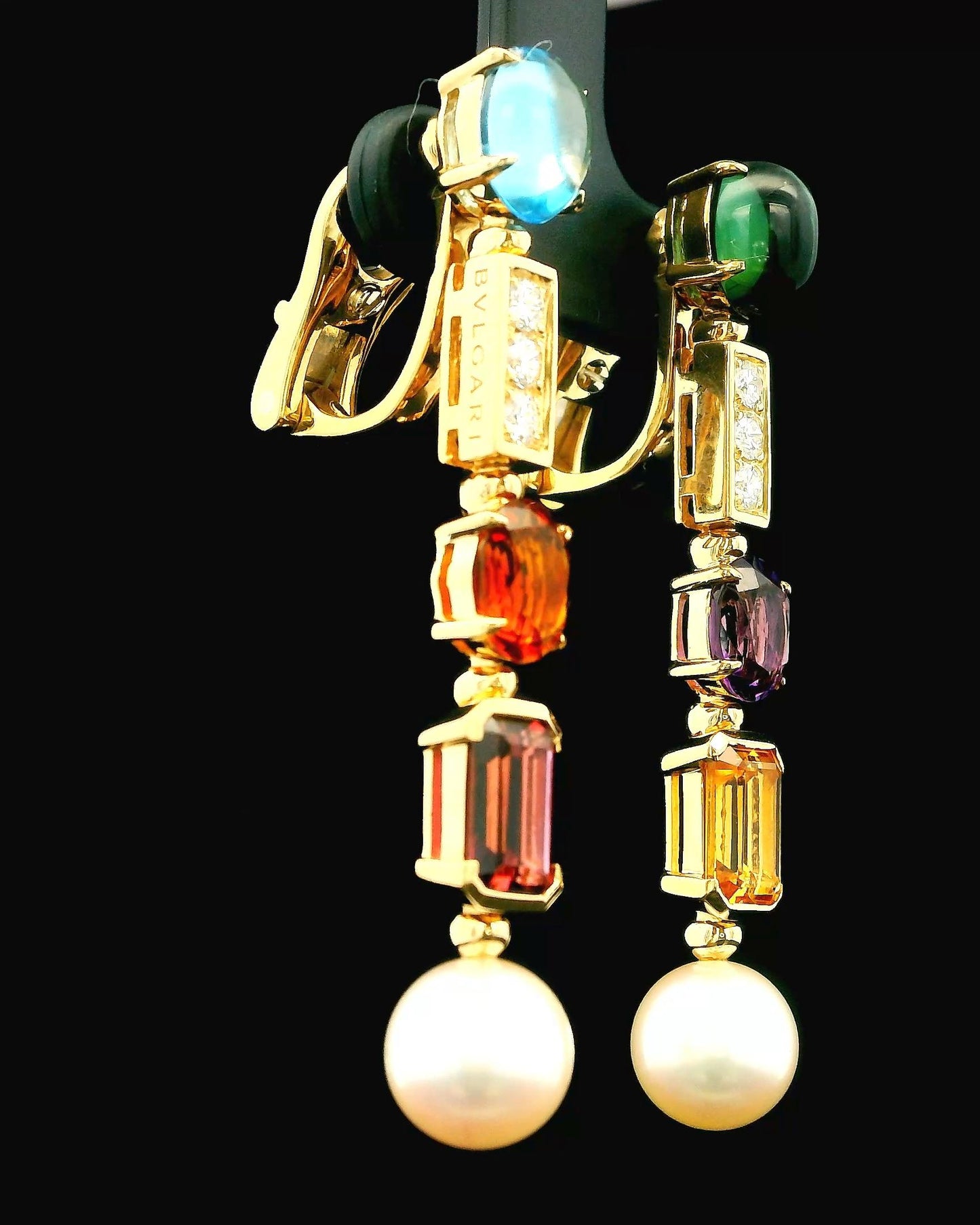 Bvlgari Allegra Single Drop in 18K Yellow Gold Earrings