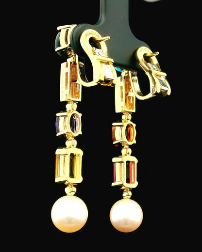 Bvlgari Allegra Single Drop in 18K Yellow Gold Earrings