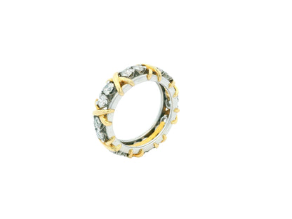 Tiffany & Co. Schlumberger Sixteen Diamond Stone Ring in Platinum and Gold