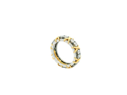 Tiffany & Co. Schlumberger Sixteen Diamond Stone Ring in Platinum and Gold