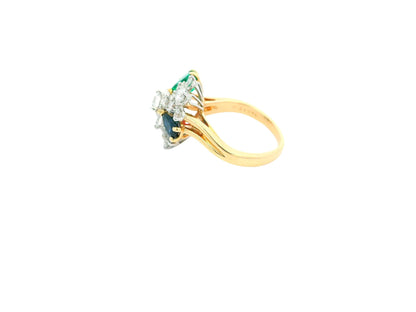 O Heyman 18k ring 1.72 dias rand ps ruby,sapp,emerald