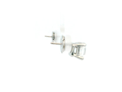 Bvlgari Platinum Radiant-Cut Diamond Earrings studs W/Box & GIA Certificate