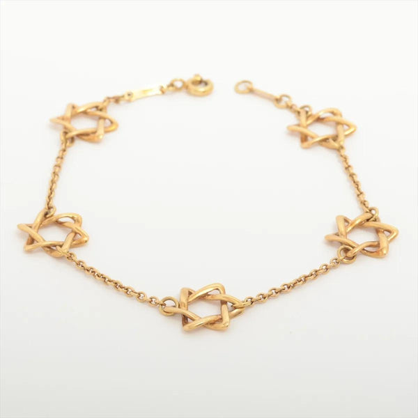 Tiffany & Co. Peretti 18K Yellow Gold Star of David Bracelet
