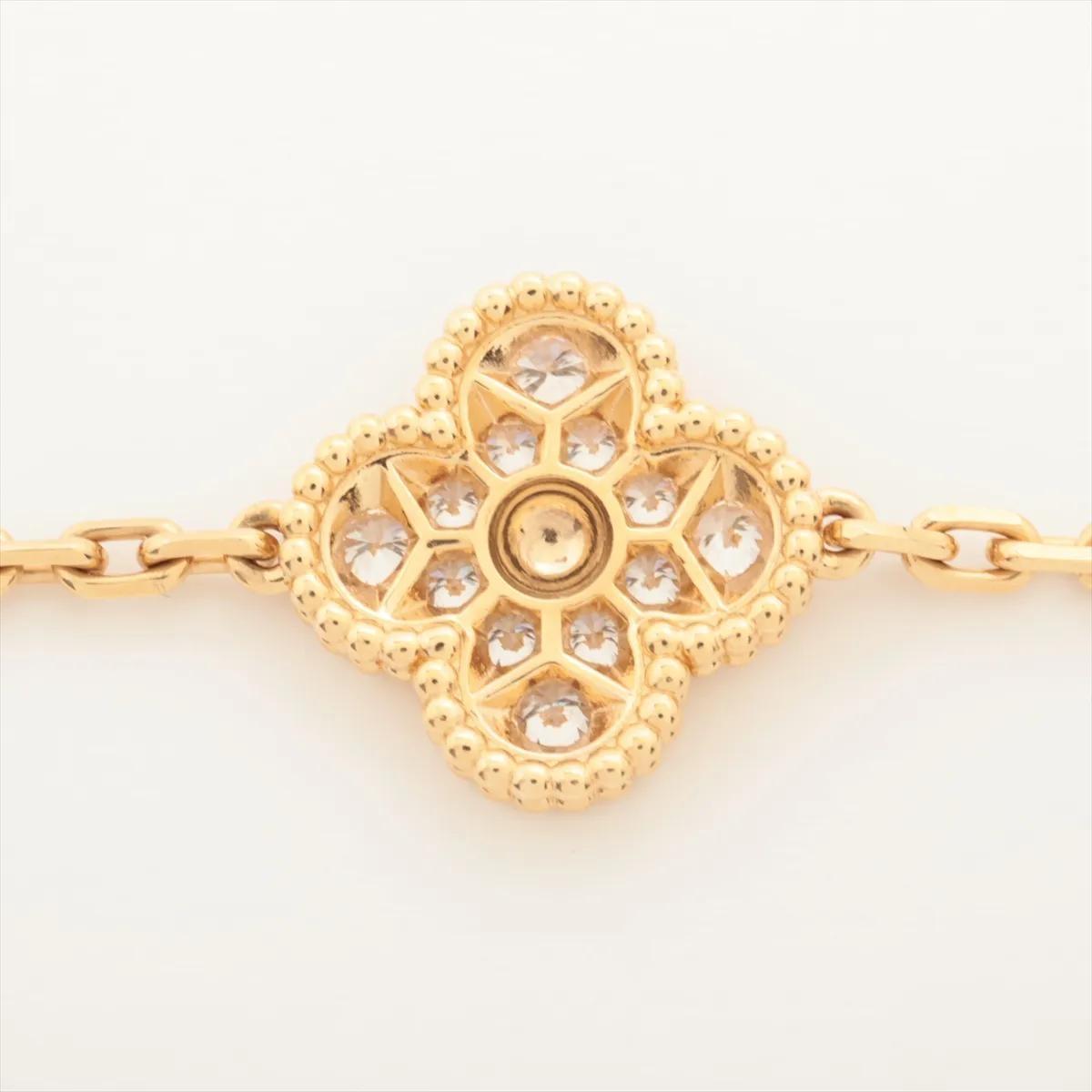 Van Cleef & Arpels Vintage Alhambra 5P 18K Yellow Gold diamond  Bracelet