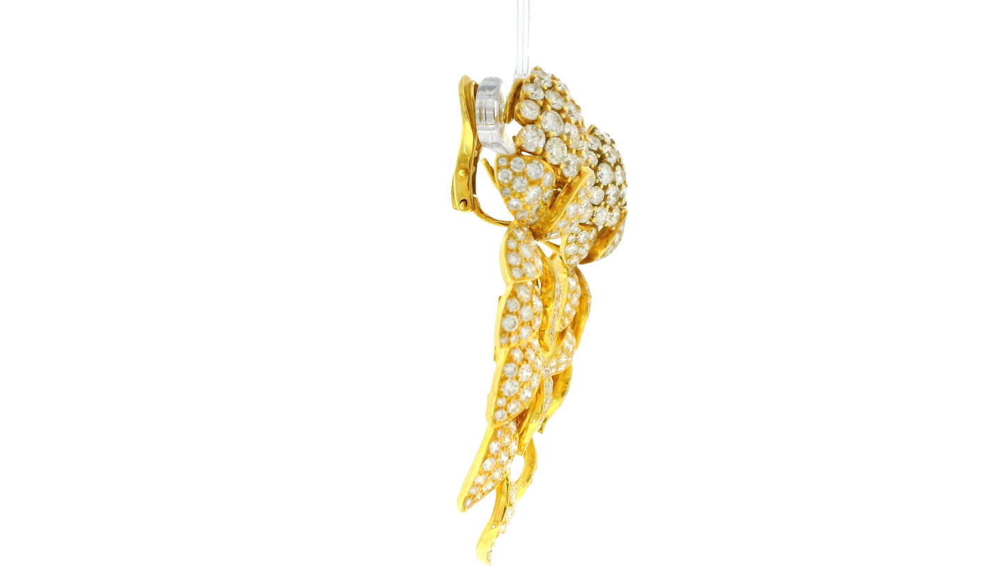 Cartier "Fleurs et Feuillages" Day & Night in 18K Yellow Gold & Diamonds Earring
