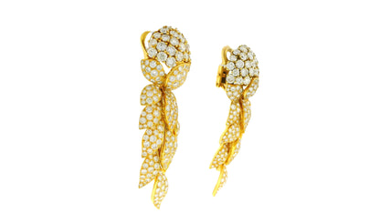 Cartier "Fleurs et Feuillages" Day & Night in 18K Yellow Gold & Diamonds Earring