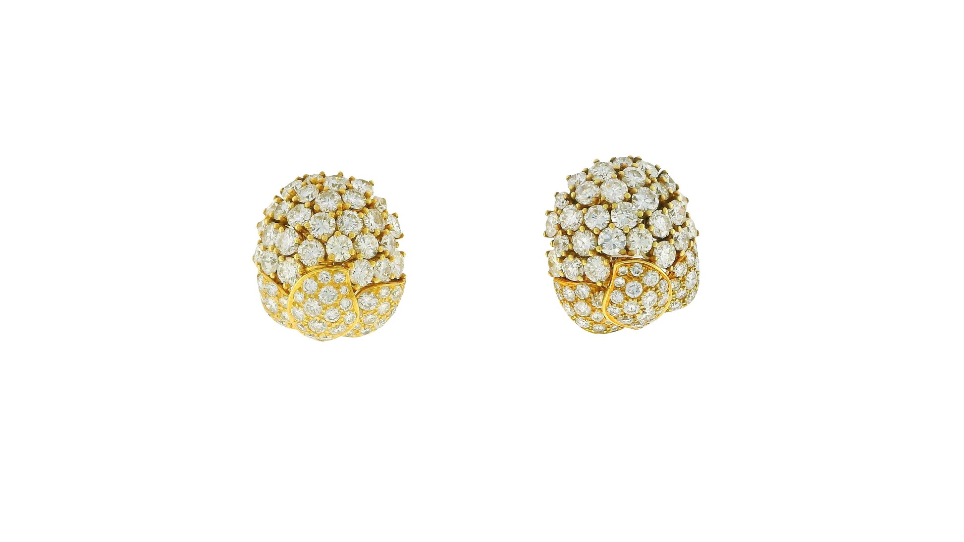 Cartier "Fleurs et Feuillages" Day & Night in 18K Yellow Gold & Diamonds Earring