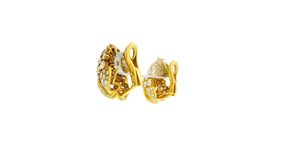 Cartier "Fleurs et Feuillages" Day & Night in 18K Yellow Gold & Diamonds Earring