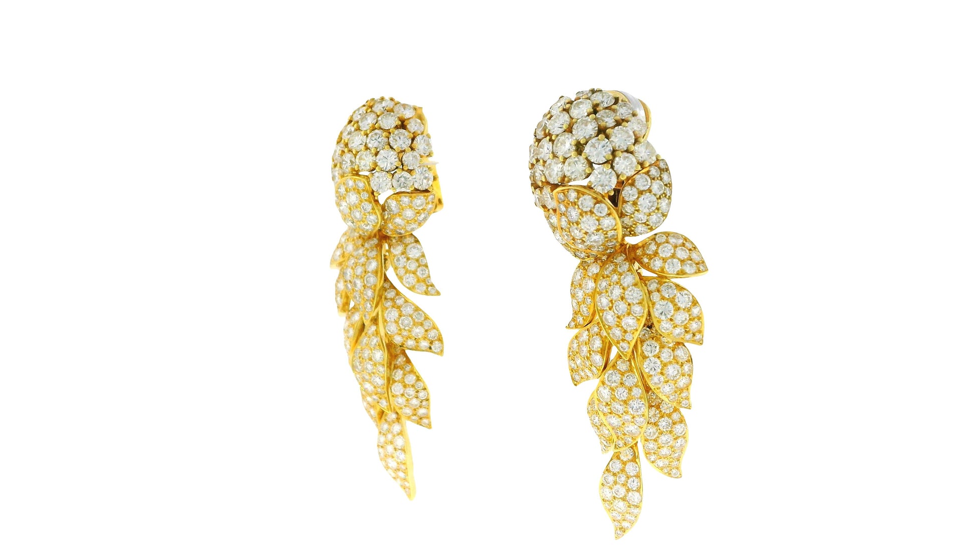 Cartier "Fleurs et Feuillages" Day & Night in 18K Yellow Gold & Diamonds Earring