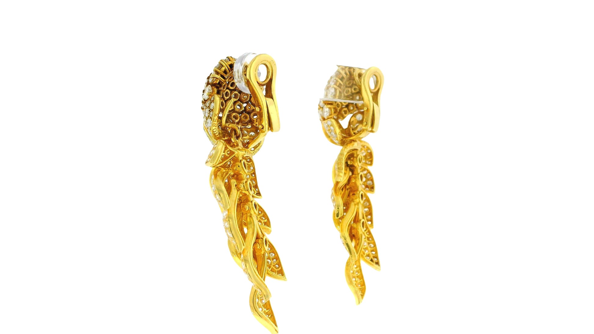 Cartier "Fleurs et Feuillages" Day & Night in 18K Yellow Gold & Diamonds Earring