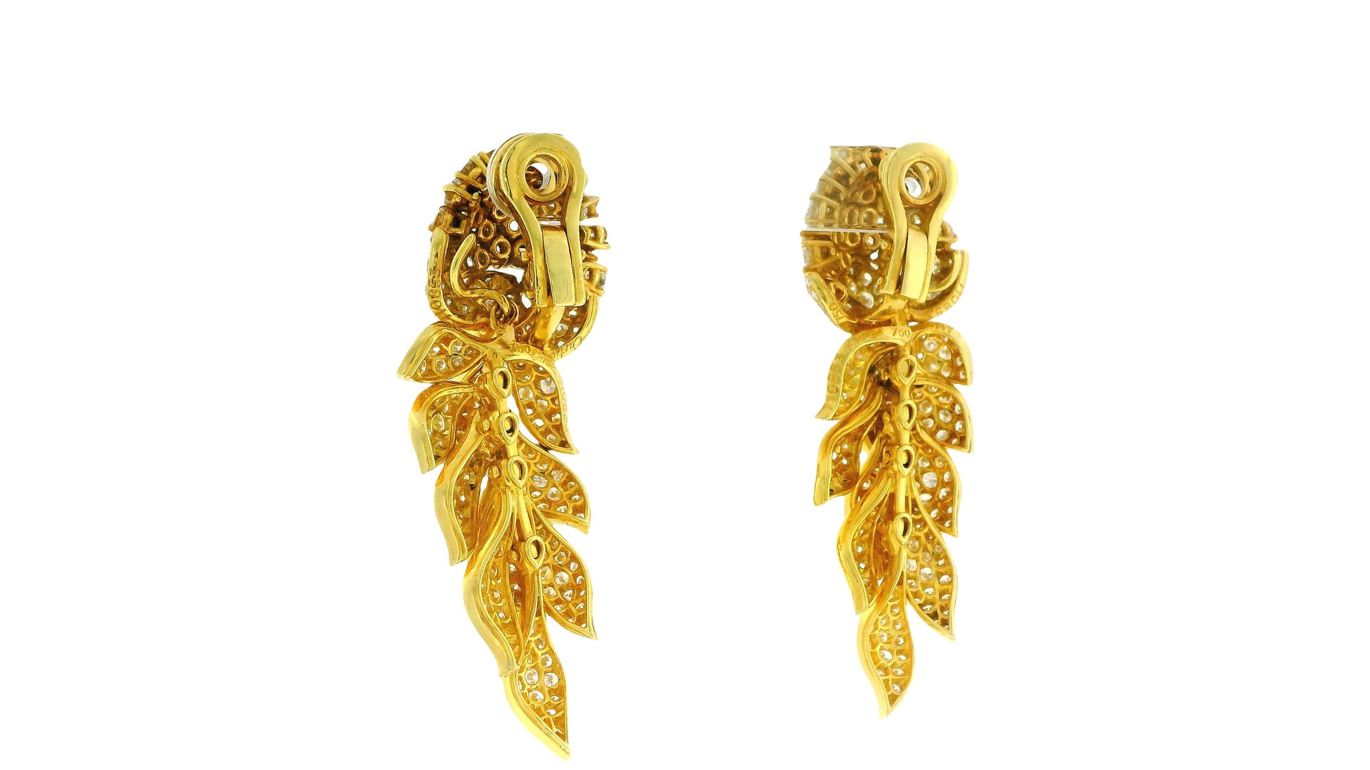 Cartier "Fleurs et Feuillages" Day & Night in 18K Yellow Gold & Diamonds Earring