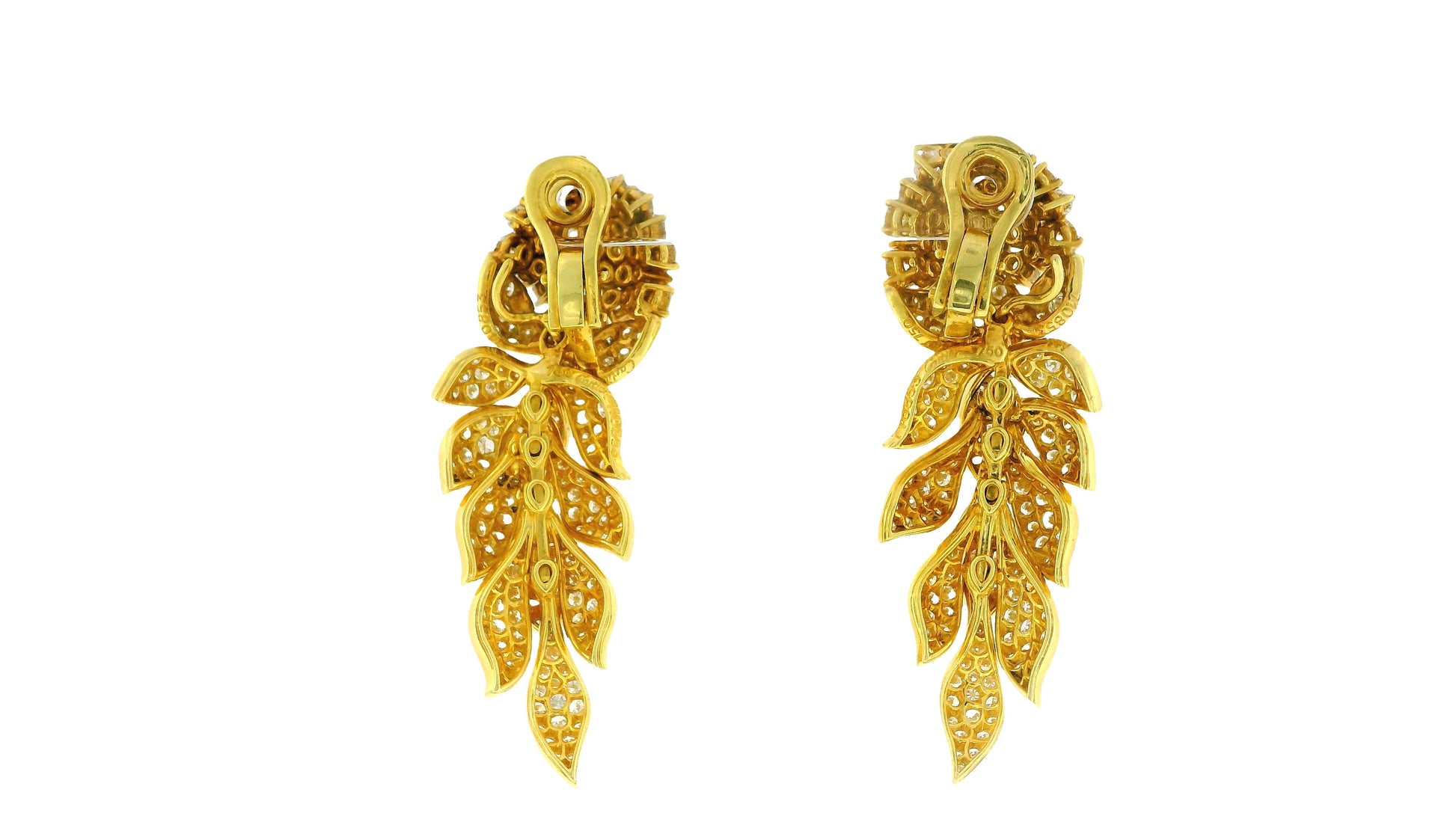 Cartier "Fleurs et Feuillages" Day & Night in 18K Yellow Gold & Diamonds Earring