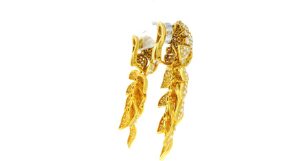 Cartier "Fleurs et Feuillages" Day & Night in 18K Yellow Gold & Diamonds Earring