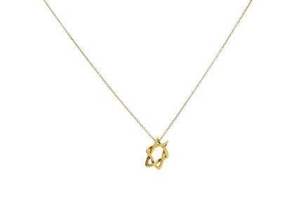 Tiffany Star Of David 18K Yellow Gold Necklace