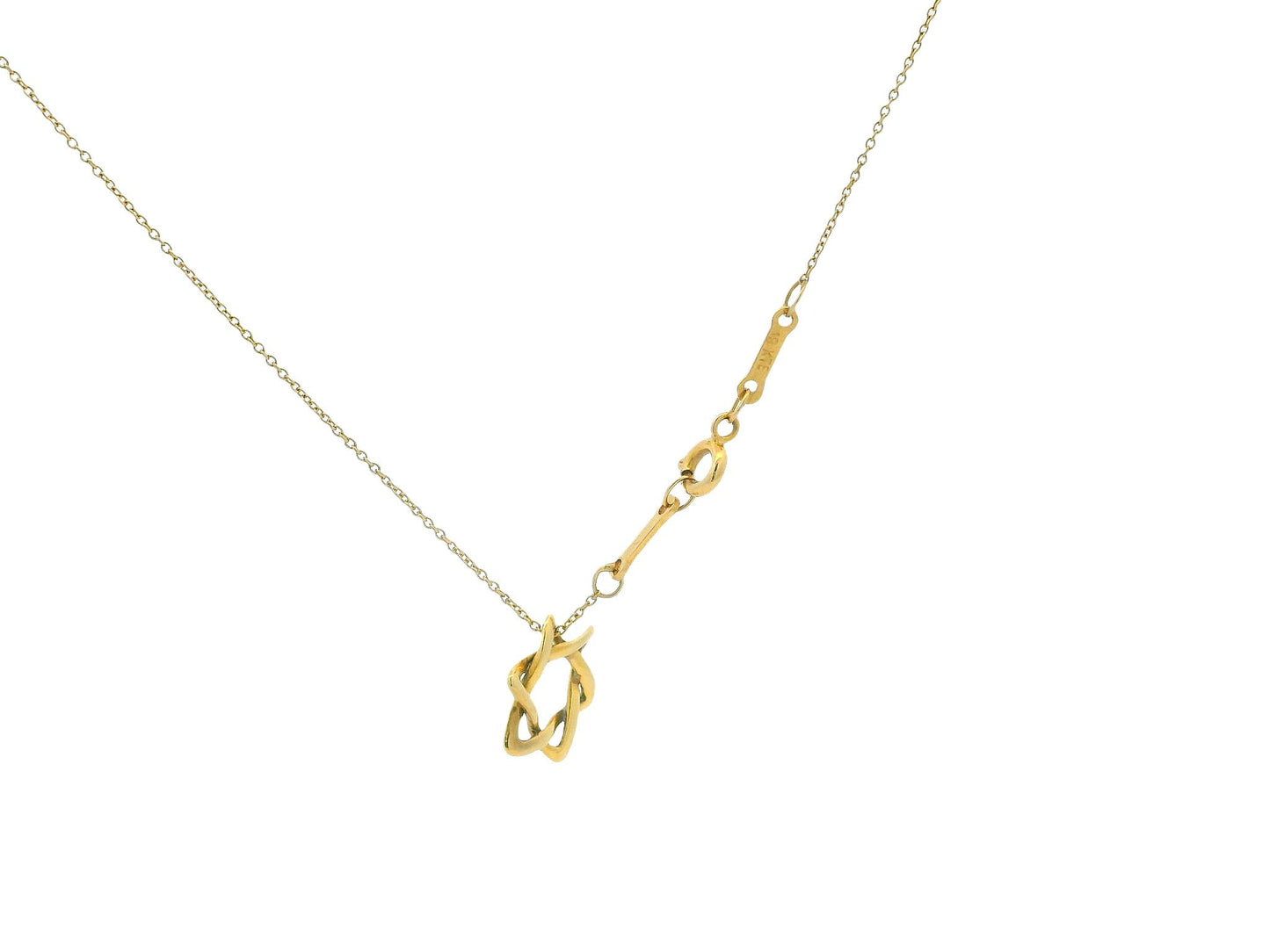 Tiffany Star Of David 18K Yellow Gold Necklace