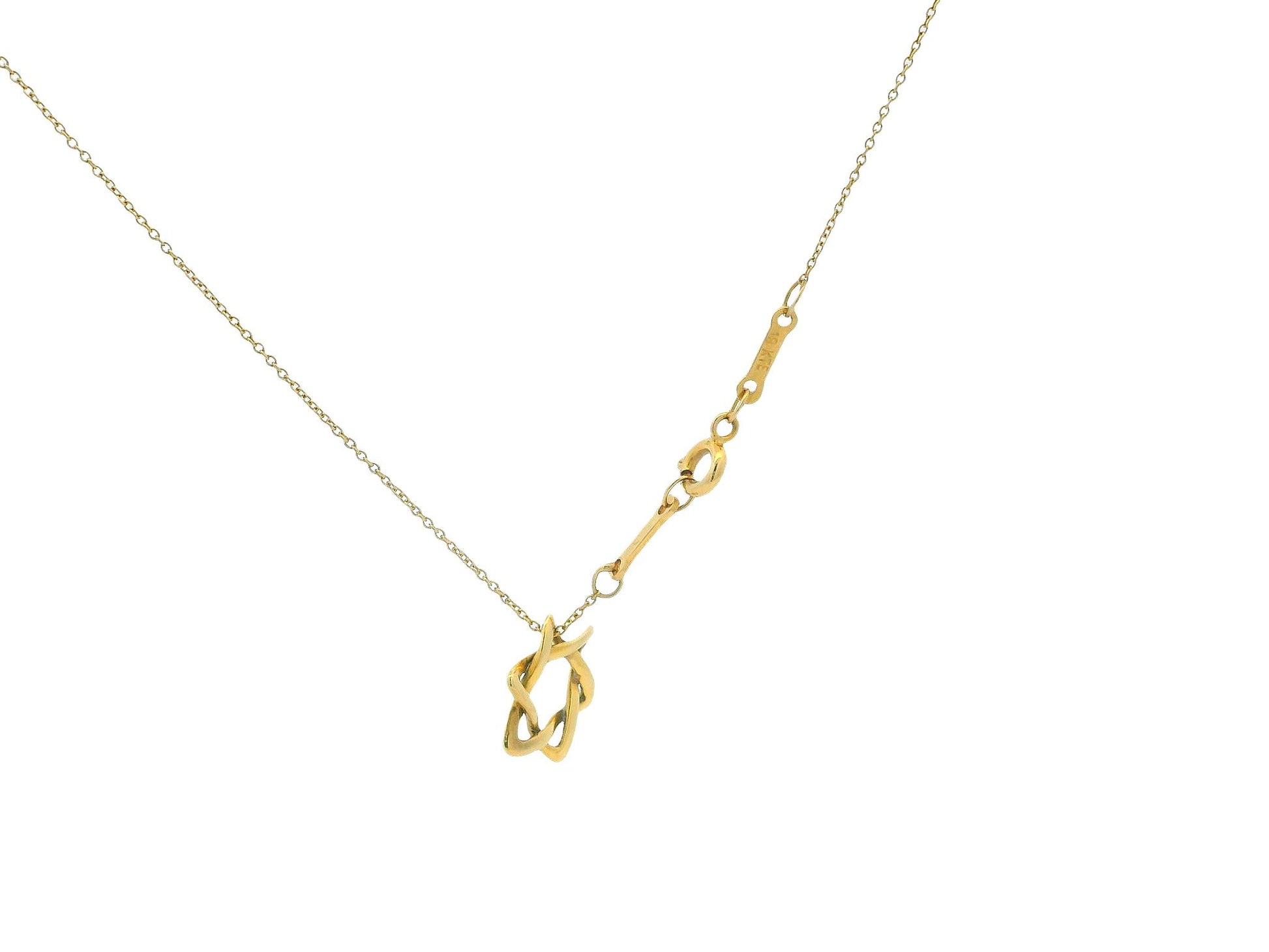 Tiffany Star Of David 18K Yellow Gold Necklace