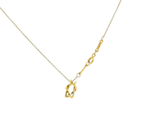 Tiffany Star Of David 18K Yellow Gold Necklace