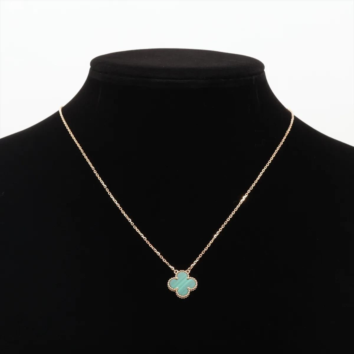 Van Cleef & Arpels Vintage Alhambra Malachite Necklace Box & Papers