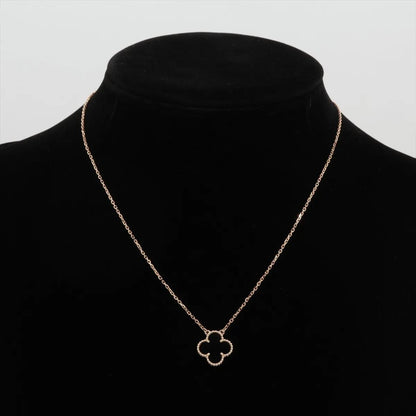 Van Cleef & Arpels Vintage Alhambra Onyx Necklace Box & Papers