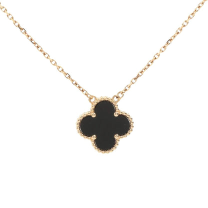 Van Cleef & Arpels Vintage Alhambra Onyx Necklace Box & Papers