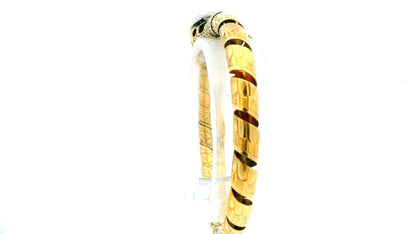 snake bangle 3.5ct antique heartshape diamond head