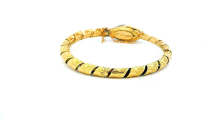 snake bangle 3.5ct antique heartshape diamond head