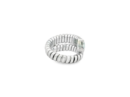 Bvlgari Serpenti 18K White Gold Pear Shaped Diamond Head Ring