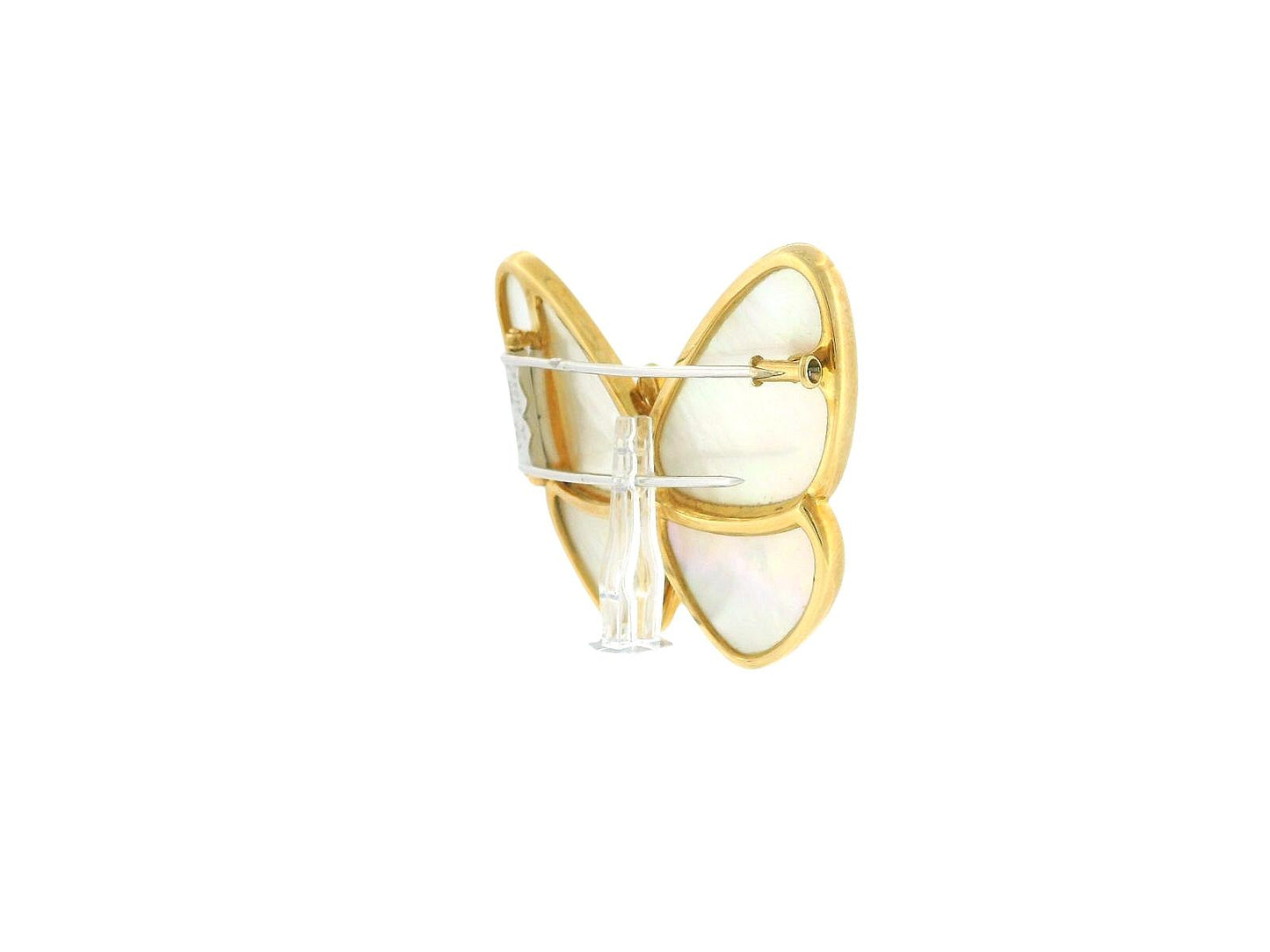 Van Cleef & Arpels Butterfly MOP Diamond 18K Yellow & White Gold Brooch