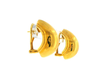 Tiffany & Co Paloma Picasso 18K Yellow Gold Half-Hoop Earrings W/Box