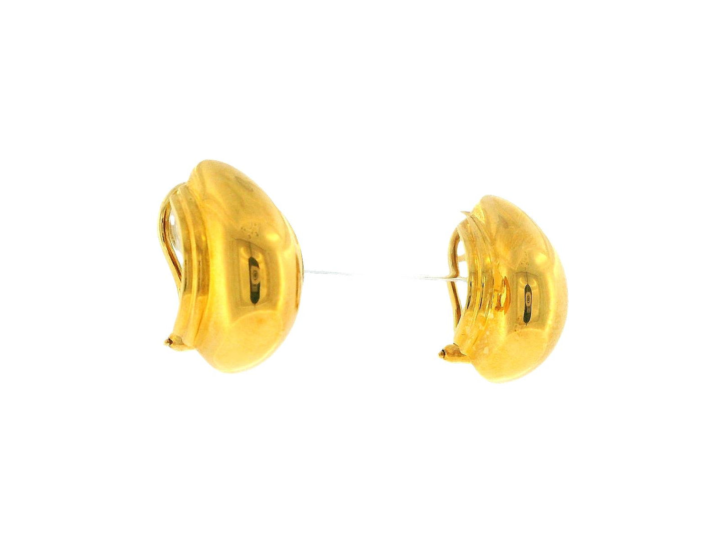 Tiffany & Co Paloma Picasso 18K Yellow Gold Half-Hoop Earrings W/Box