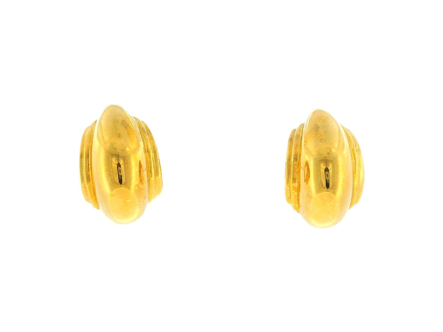 Tiffany & Co Paloma Picasso 18K Yellow Gold Half-Hoop Earrings W/Box