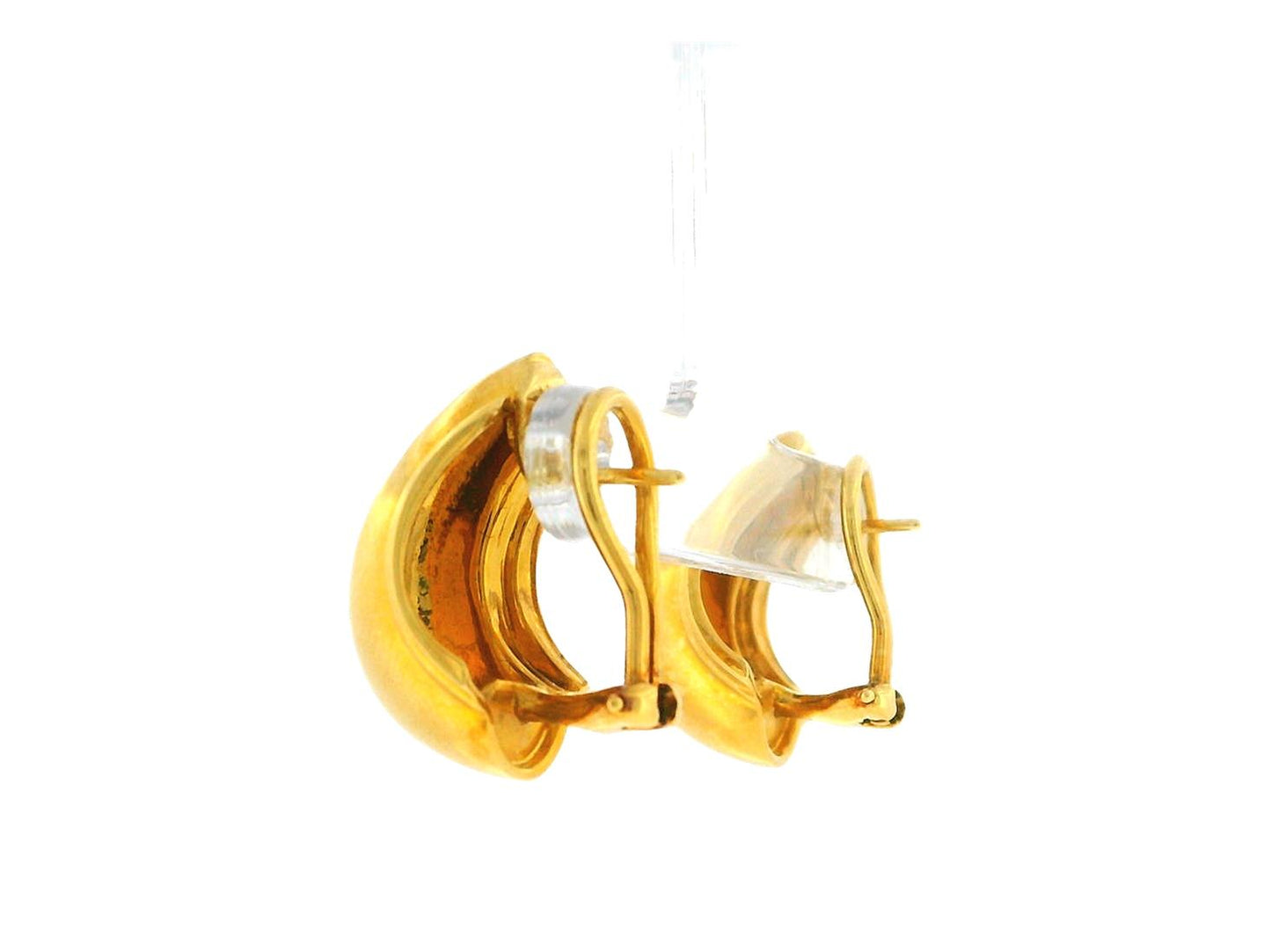 Tiffany & Co Paloma Picasso 18K Yellow Gold Half-Hoop Earrings W/Box