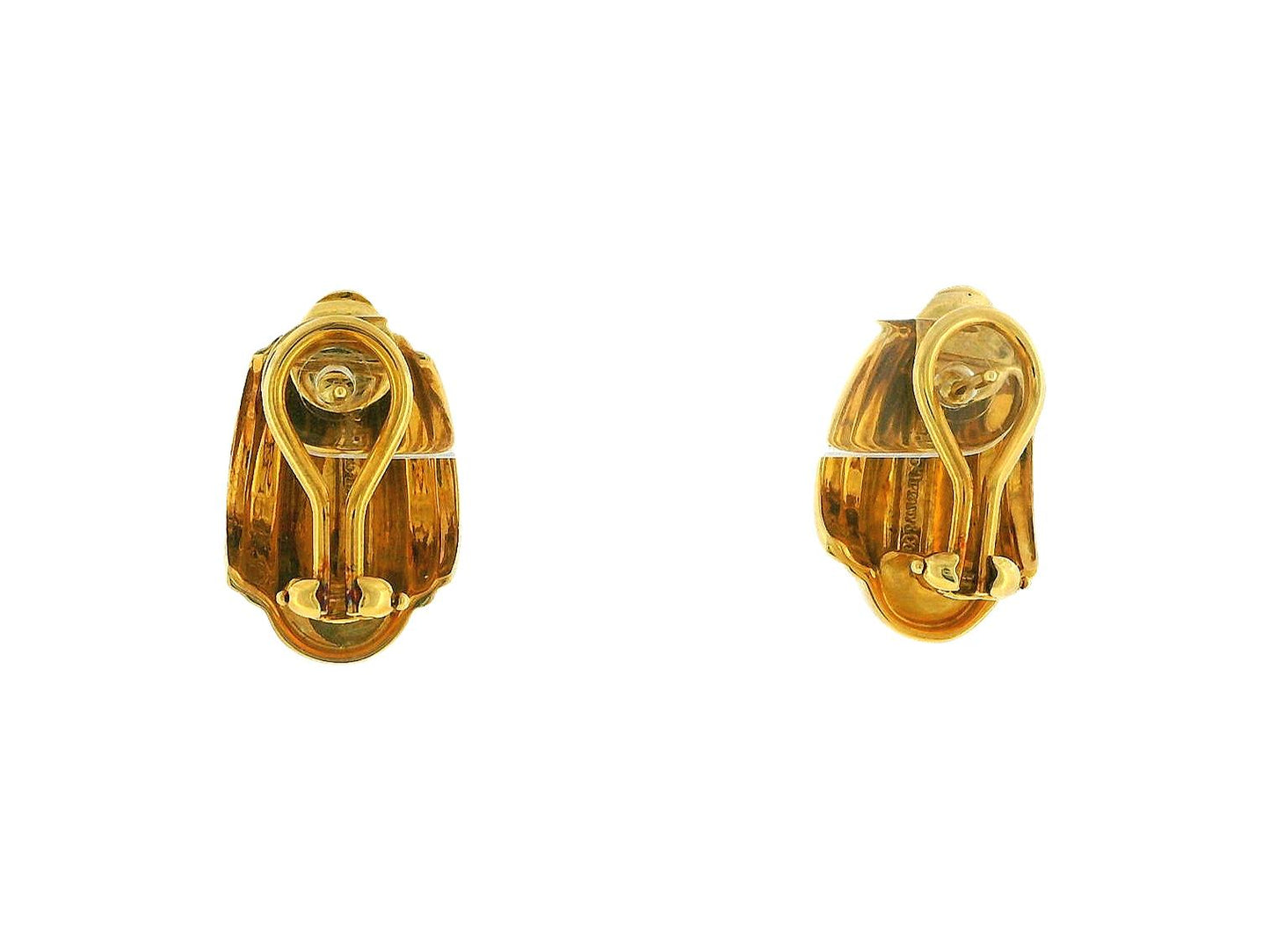 Tiffany & Co Paloma Picasso 18K Yellow Gold Half-Hoop Earrings W/Box