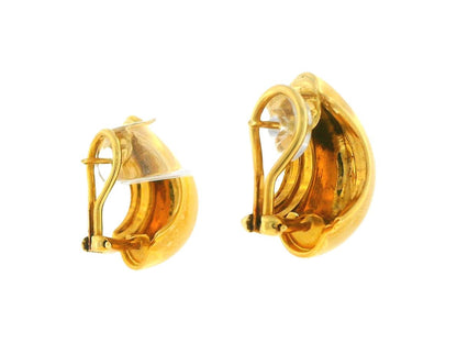 Tiffany & Co Paloma Picasso 18K Yellow Gold Half-Hoop Earrings W/Box