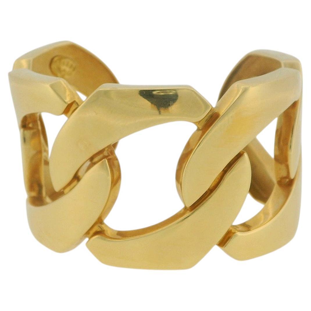 Seaman Shepps Five Curb-Chain Link Cuff In 18K Yellow Gold