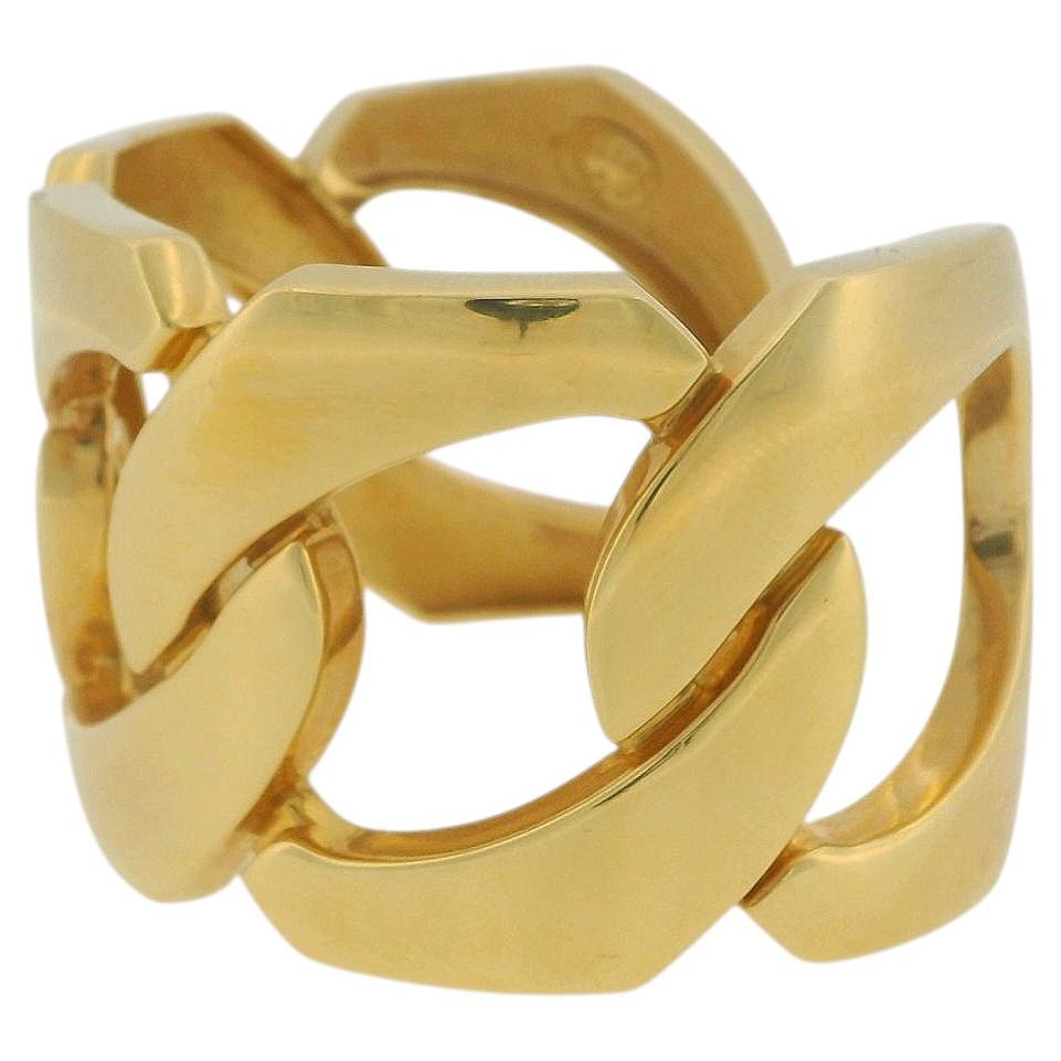 Seaman Shepps Five Curb-Chain Link Cuff In 18K Yellow Gold