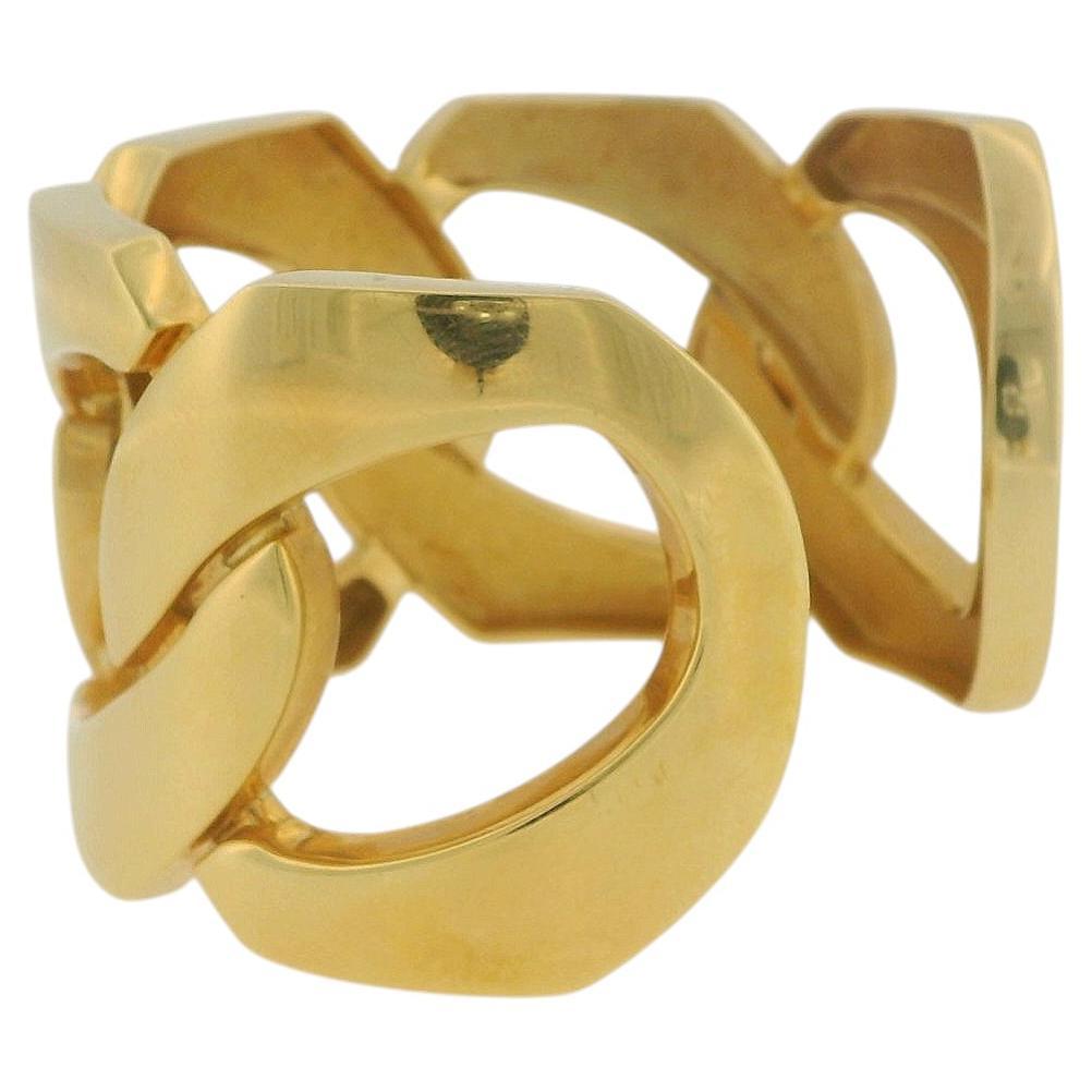 Seaman Shepps Five Curb-Chain Link Cuff In 18K Yellow Gold
