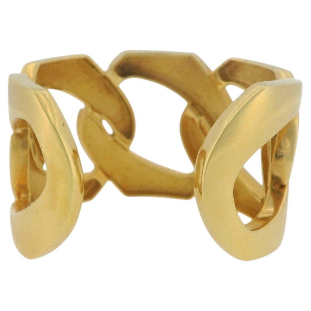 Seaman Shepps Five Curb-Chain Link Cuff In 18K Yellow Gold