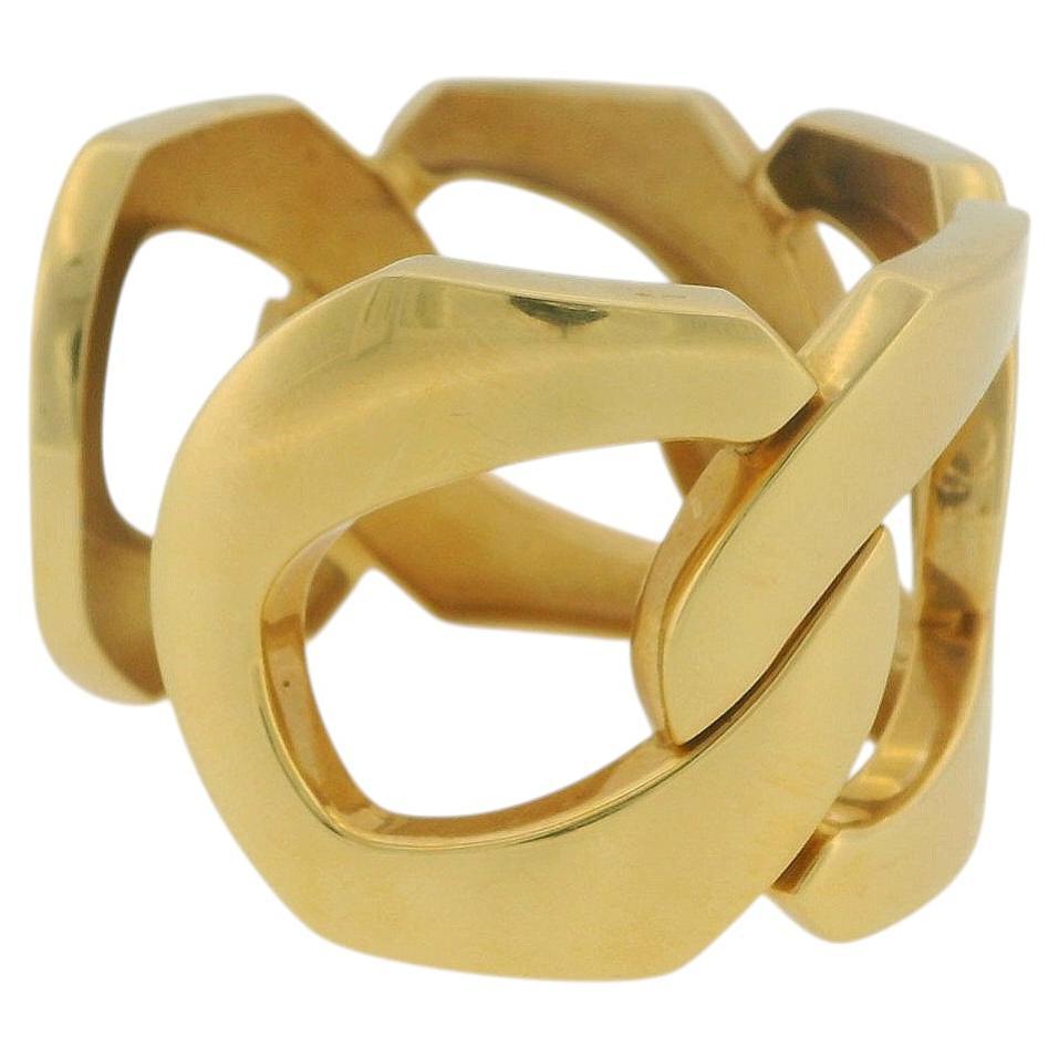 Seaman Shepps Five Curb-Chain Link Cuff In 18K Yellow Gold