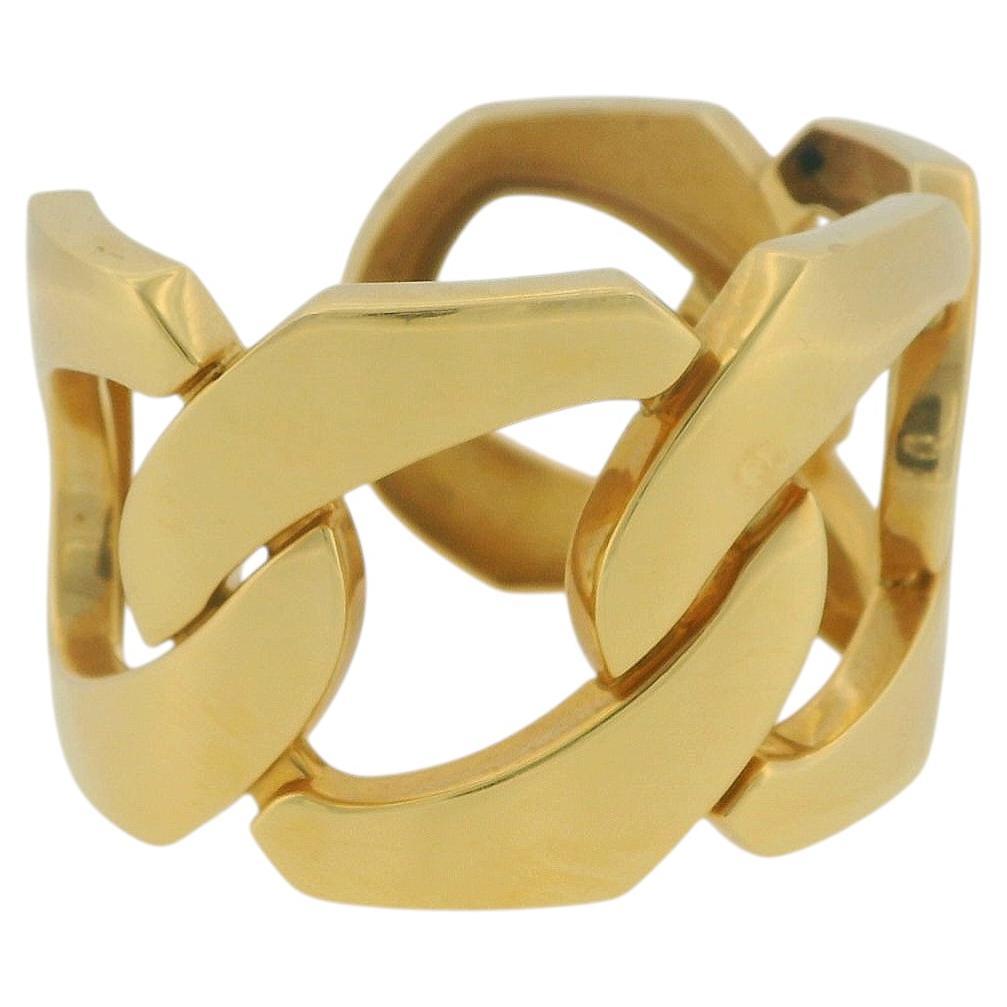 Seaman Shepps Five Curb-Chain Link Cuff In 18K Yellow Gold