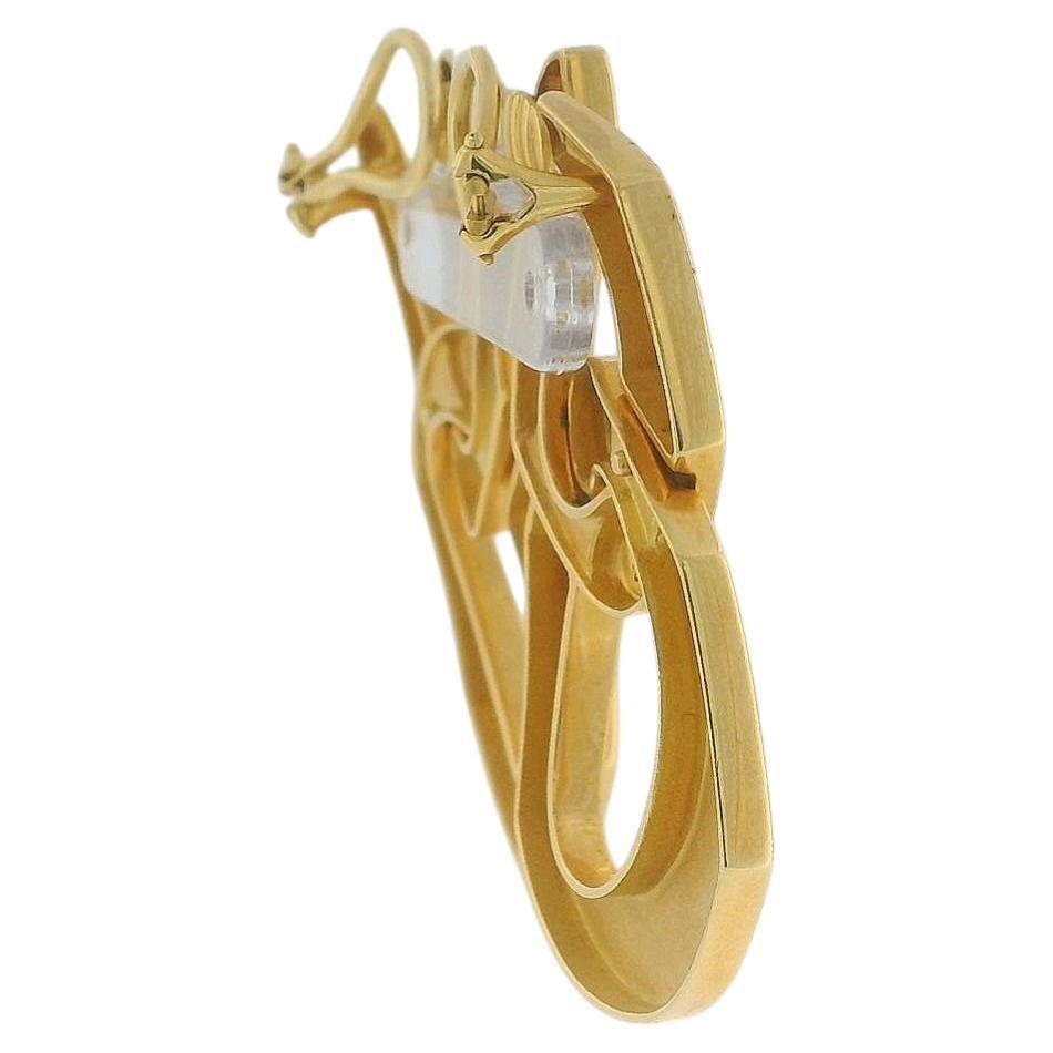 Seaman Shepps 18k Yellow Gold Curb-Link Earrings