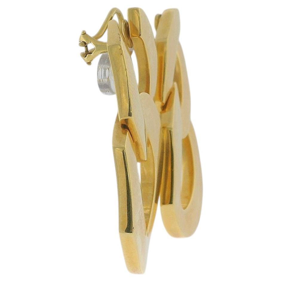 Seaman Shepps 18k Yellow Gold Curb-Link Earrings