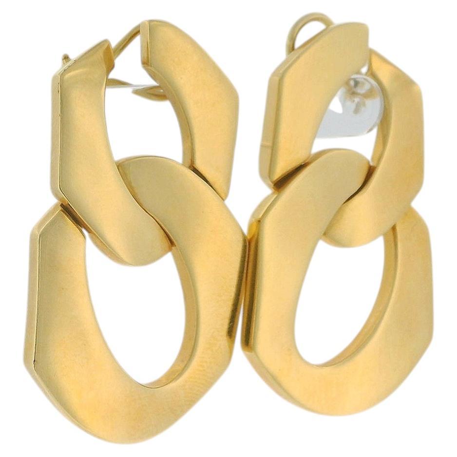 Seaman Shepps 18k Yellow Gold Curb-Link Earrings