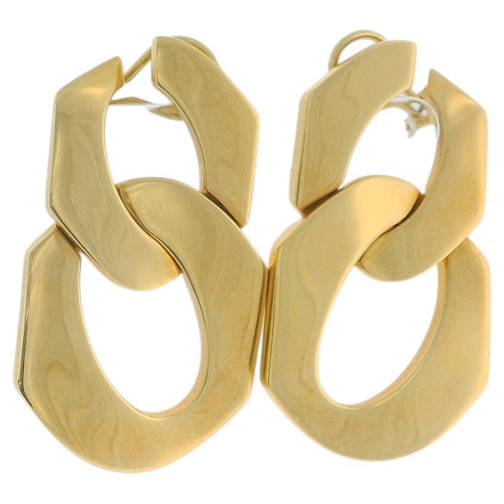 Seaman Shepps 18k Yellow Gold Curb-Link Earrings