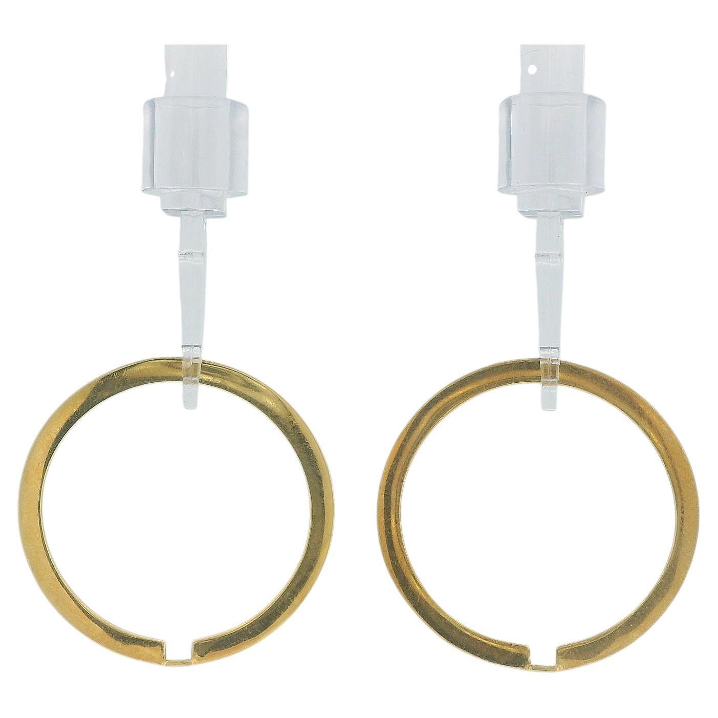 18K Yellow Gold Add-On Hoops For Earrings