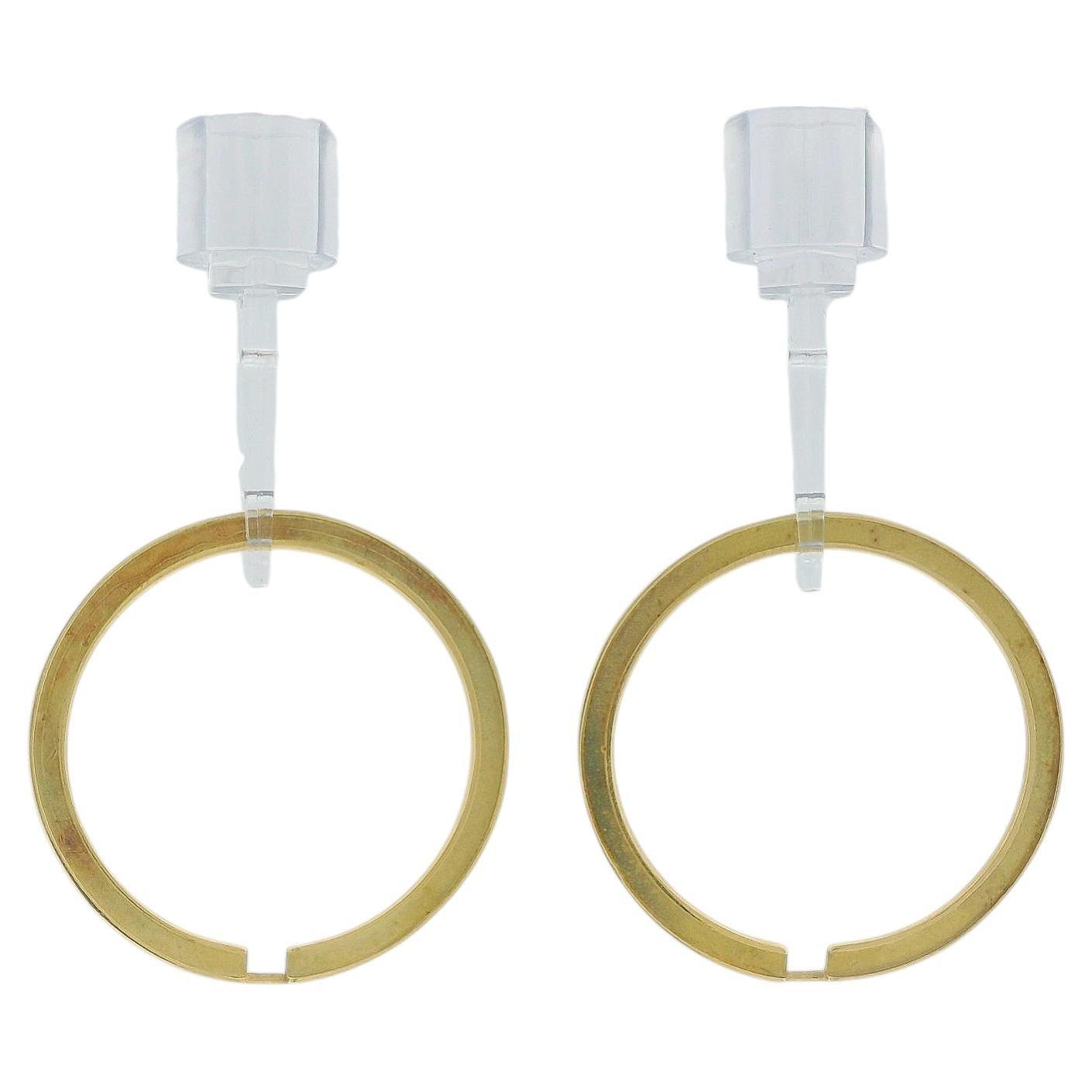 18K Yellow Gold Add-On Hoops For Earrings