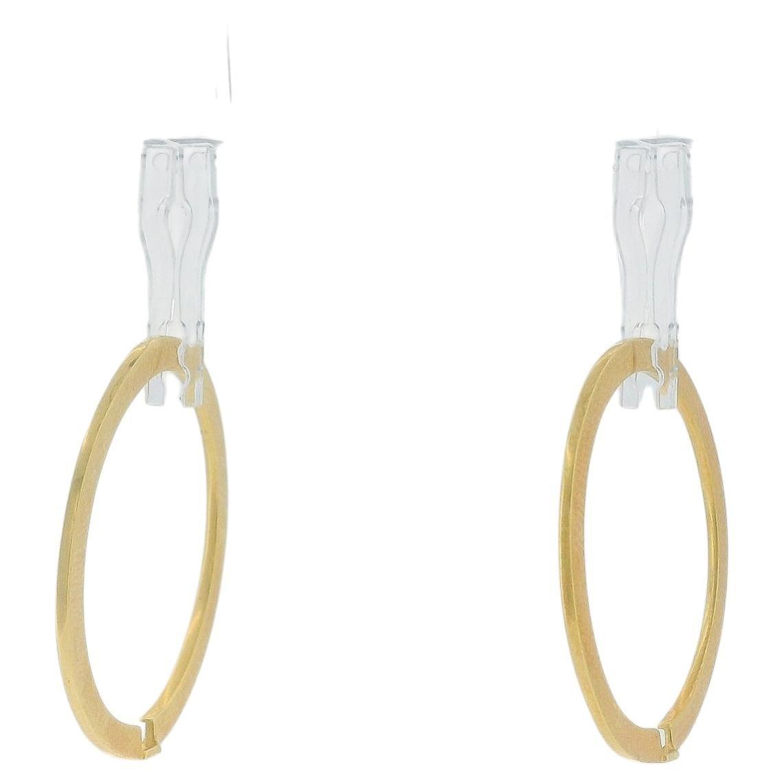 18K Yellow Gold Add-On Hoops For Earrings