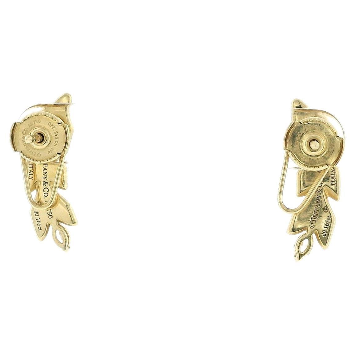 Tiffany Victoria vineclimber 1.65ct diamond earrings