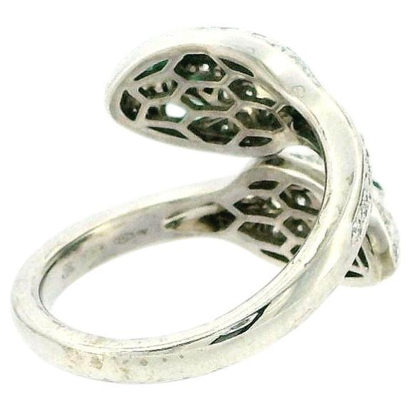 BVLGARI 18K Emerald & Diamond "Serpenti Seduttori" Ring