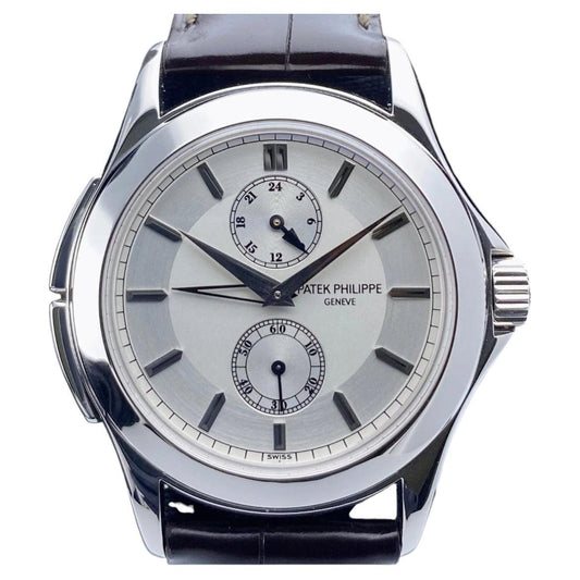 Patek Philippe Calatrava Travel Time 5134P Platinum Watch W/Archives